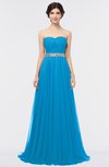 ColsBM Zahra Cornflower Blue Elegant A-line Strapless Sleeveless Half Backless Bridesmaid Dresses