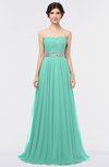 ColsBM Zahra Mint Green Elegant A-line Strapless Sleeveless Half Backless Bridesmaid Dresses