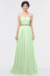 ColsBM Zahra Pale Green Elegant A-line Strapless Sleeveless Half Backless Bridesmaid Dresses