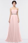 ColsBM Zahra Pastel Pink Elegant A-line Strapless Sleeveless Half Backless Bridesmaid Dresses