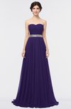 ColsBM Zahra Royal Purple Elegant A-line Strapless Sleeveless Half Backless Bridesmaid Dresses