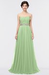 ColsBM Zahra Sage Green Elegant A-line Strapless Sleeveless Half Backless Bridesmaid Dresses