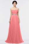 ColsBM Zahra Shell Pink Elegant A-line Strapless Sleeveless Half Backless Bridesmaid Dresses