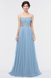 ColsBM Zahra Sky Blue Elegant A-line Strapless Sleeveless Half Backless Bridesmaid Dresses