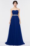 ColsBM Zahra Sodalite Blue Elegant A-line Strapless Sleeveless Half Backless Bridesmaid Dresses