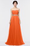 ColsBM Zahra Tangerine Elegant A-line Strapless Sleeveless Half Backless Bridesmaid Dresses