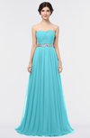 ColsBM Zahra Turquoise Elegant A-line Strapless Sleeveless Half Backless Bridesmaid Dresses