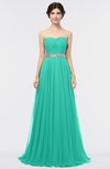 ColsBM Zahra Viridian Green Elegant A-line Strapless Sleeveless Half Backless Bridesmaid Dresses
