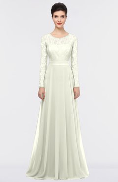 ColsBM Shelly Ivory Romantic A-line Long Sleeve Floor Length Lace Bridesmaid Dresses