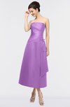ColsBM Isabella African Violet Elegant A-line Bateau Sleeveless Zip up Ruching Evening Dresses