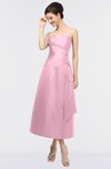 ColsBM Isabella Baby Pink Elegant A-line Bateau Sleeveless Zip up Ruching Evening Dresses