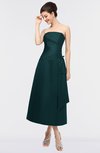 ColsBM Isabella Blue Green Elegant A-line Bateau Sleeveless Zip up Ruching Evening Dresses