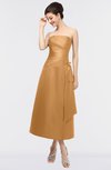 ColsBM Isabella Butterum Elegant A-line Bateau Sleeveless Zip up Ruching Evening Dresses