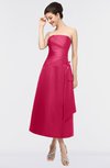 ColsBM Isabella Carmine Elegant A-line Bateau Sleeveless Zip up Ruching Evening Dresses