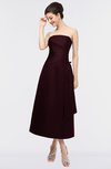 ColsBM Isabella Claret Elegant A-line Bateau Sleeveless Zip up Ruching Evening Dresses