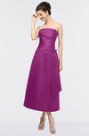 ColsBM Isabella Raspberry Elegant A-line Bateau Sleeveless Zip up Ruching Evening Dresses