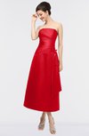 ColsBM Isabella Tomato Elegant A-line Bateau Sleeveless Zip up Ruching Evening Dresses
