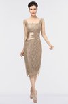 ColsBM Colette Beige Mature Column Sleeveless Zip up Lace Bridesmaid Dresses