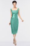 ColsBM Colette Mint Green Mature Column Sleeveless Zip up Lace Bridesmaid Dresses