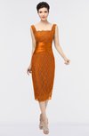 ColsBM Colette Orange Mature Column Sleeveless Zip up Lace Bridesmaid Dresses