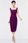 ColsBM Colette Purple Wine Mature Column Sleeveless Zip up Lace Bridesmaid Dresses