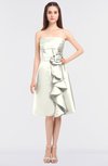 ColsBM Elora Cream Glamorous Sleeveless Zip up Knee Length Flower Bridesmaid Dresses