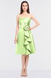 ColsBM Elora Green Oasis Glamorous Sleeveless Zip up Knee Length Flower Bridesmaid Dresses