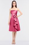 ColsBM Elora Honeysuckle Pink Glamorous Sleeveless Zip up Knee Length Flower Bridesmaid Dresses
