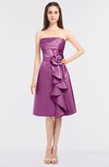 ColsBM Elora Purple Orchid Glamorous Sleeveless Zip up Knee Length Flower Bridesmaid Dresses