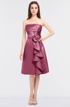 ColsBM Elora Violet Quartz Glamorous Sleeveless Zip up Knee Length Flower Bridesmaid Dresses