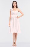 ColsBM Mina Light Pink Romantic A-line Asymmetric Neckline Sleeveless Knee Length Bridesmaid Dresses