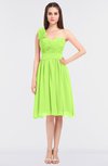 ColsBM Mina Sharp Green Romantic A-line Asymmetric Neckline Sleeveless Knee Length Bridesmaid Dresses