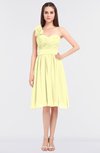 ColsBM Mina Wax Yellow Romantic A-line Asymmetric Neckline Sleeveless Knee Length Bridesmaid Dresses