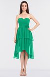 ColsBM Sharon Pepper Green Elegant A-line Strapless Sleeveless Zip up Knee Length Bridesmaid Dresses