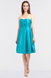 ColsBM Zaria Blue Atoll Mature Strapless Zip up Knee Length Bow Bridesmaid Dresses
