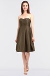 ColsBM Zaria Brown Mature Strapless Zip up Knee Length Bow Bridesmaid Dresses