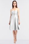 ColsBM Zaria Cloud White Mature Strapless Zip up Knee Length Bow Bridesmaid Dresses