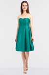 ColsBM Zaria Emerald Green Mature Strapless Zip up Knee Length Bow Bridesmaid Dresses