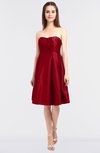 ColsBM Zaria Haute Red Mature Strapless Zip up Knee Length Bow Bridesmaid Dresses