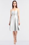 ColsBM Zaria White Mature Strapless Zip up Knee Length Bow Bridesmaid Dresses