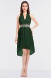 ColsBM Zuri Hunter Green Glamorous A-line Halter Sleeveless Zip up Appliques Bridesmaid Dresses