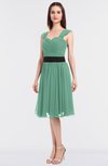 ColsBM Cadence Beryl Green Modern A-line Thick Straps Knee Length Sash Bridesmaid Dresses