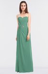 ColsBM Cassidy Beryl Green Elegant A-line Strapless Sleeveless Floor Length Bridesmaid Dresses