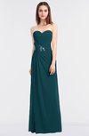 ColsBM Cassidy Blue Green Elegant A-line Strapless Sleeveless Floor Length Bridesmaid Dresses
