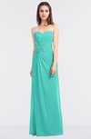 ColsBM Cassidy Blue Turquoise Elegant A-line Strapless Sleeveless Floor Length Bridesmaid Dresses