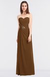 ColsBM Cassidy Brown Elegant A-line Strapless Sleeveless Floor Length Bridesmaid Dresses
