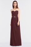 ColsBM Cassidy Burgundy Elegant A-line Strapless Sleeveless Floor Length Bridesmaid Dresses
