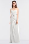 ColsBM Cassidy Cloud White Elegant A-line Strapless Sleeveless Floor Length Bridesmaid Dresses