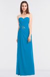 ColsBM Cassidy Cornflower Blue Elegant A-line Strapless Sleeveless Floor Length Bridesmaid Dresses