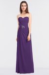 ColsBM Cassidy Dark Purple Elegant A-line Strapless Sleeveless Floor Length Bridesmaid Dresses
